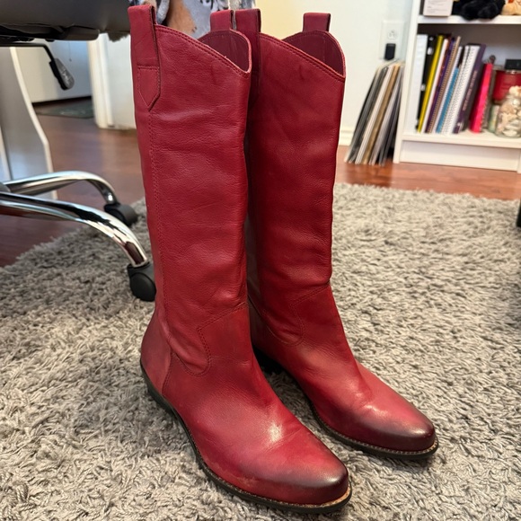 Franco Sarto Shoes - Franco Sarto Red Leather Women's Boots